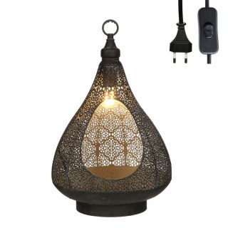 30023 LAMPA CZARNA MOROC. 25xh40cm