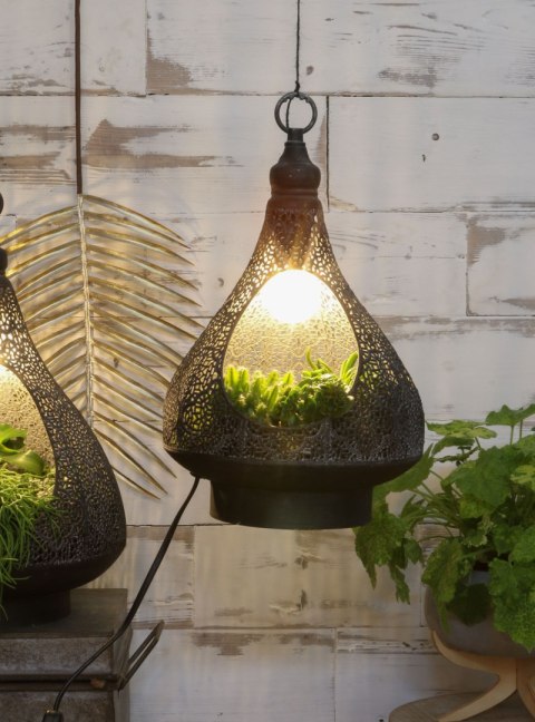 30023 LAMPA CZARNA MOROC. 25xh40cm
