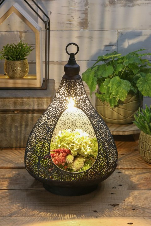 30023 LAMPA CZARNA MOROC. 25xh40cm
