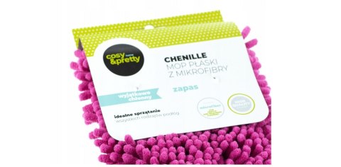 C&P-0528 MOP KOŃCÓWKA ZAPAS CHENILLE RÓŻOWY