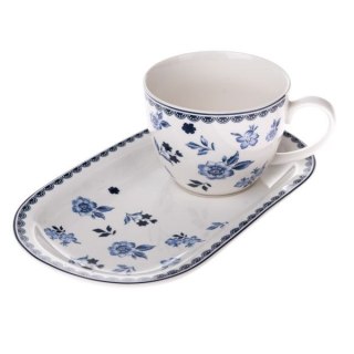 DS NOP5125 FILIŻANKA 445ML PODSTAWEK NIEB. KWIATKI