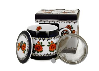 DUO KUBEK BARYŁKA ZAPARZACZ INDIGO 2 K.4356