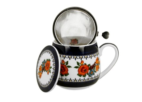 DUO KUBEK BARYŁKA ZAPARZACZ INDIGO 2 K.4356