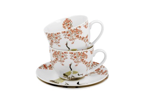 KPL 2 FILIŻANKI 280ML SAKURA I ŻURAWIE K.2390