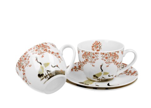 KPL 2 FILIŻANKI 280ML SAKURA I ŻURAWIE K.2390