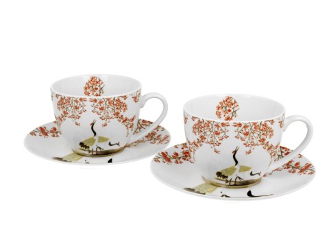 KPL 2 FILIŻANKI 280ML SAKURA I ŻURAWIE K.2390