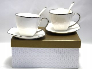 PiP W23GD60-06358 KPL 2 FILIŻANEK ZE SPOD. SILVER