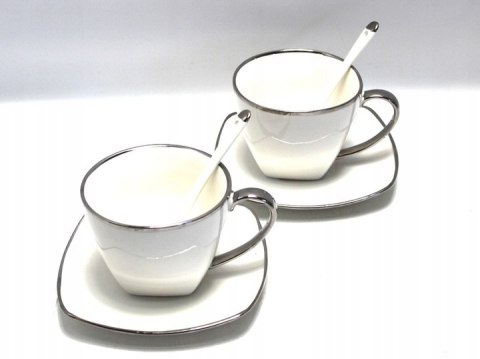 PiP W23GD60-06358 KPL 2 FILIŻANEK ZE SPOD. SILVER