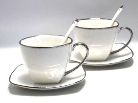 PiP W23GD60-06358 KPL 2 FILIŻANEK ZE SPOD. SILVER