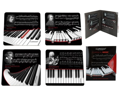 CARM. 022-4005 KPL 4 PODKŁADEK KORK. MUSIC