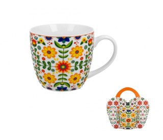 DUO KUBEK 460 ML W KOSZYCZKU MERIDA WHITE K.1904