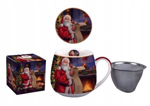 DUO KUBEK BARYŁKA ZAPARZACZ SANTA LETTER K.6022