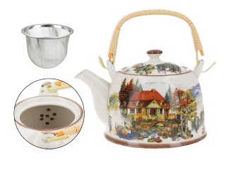 H. 418-5506 CZAJNIK CERAMICZNY Z ZAPARZ. DWOREK