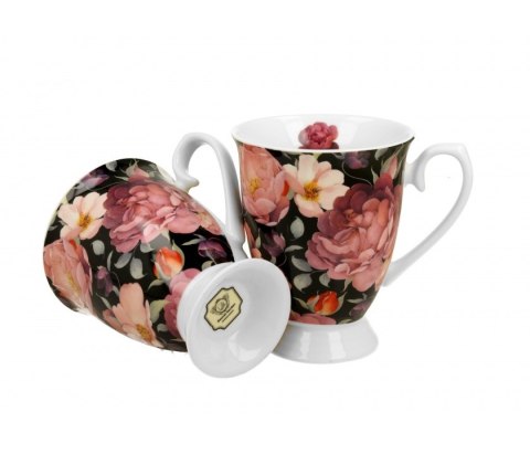 KPL 2 KUBKÓW ROYAL SPRING ROSES BLACK K.4837