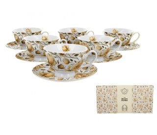 KPL 6 FILIŻANEK ROYAL ENGLISH ROSES WHITE K.6909