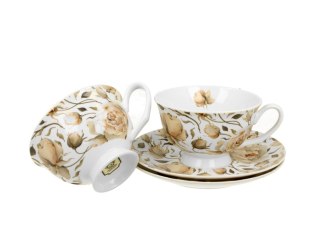 KPL 6 FILIŻANEK ROYAL ENGLISH ROSES WHITE K.6909