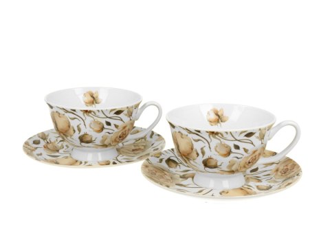 KPL 6 FILIŻANEK ROYAL ENGLISH ROSES WHITE K.6909