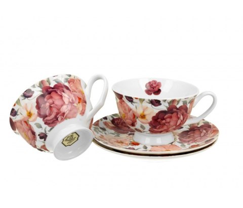 KPL 6 FILIŻANEK ROYAL SPRING ROSES WHITE K.6985