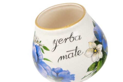 MIER. KUBEK ŚREDNI DO YERBA MATE BRATKI NIEBIESKI