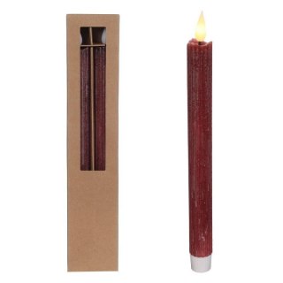 32581 KPL 2 ŚWIECE OŁÓWKOWE LED H25CM BURGUND