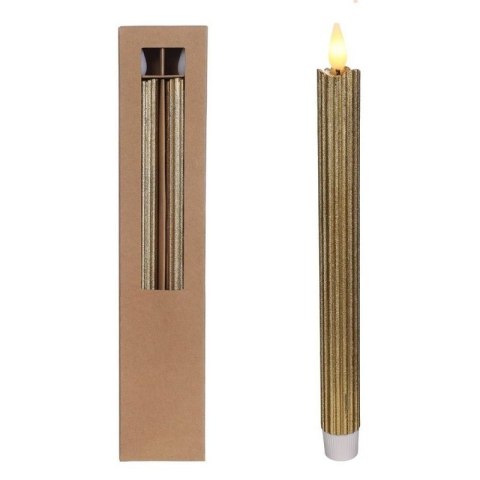 32592 KPL 2 ŚWIECE OŁÓWKOWE LED H25CM ZŁOTE
