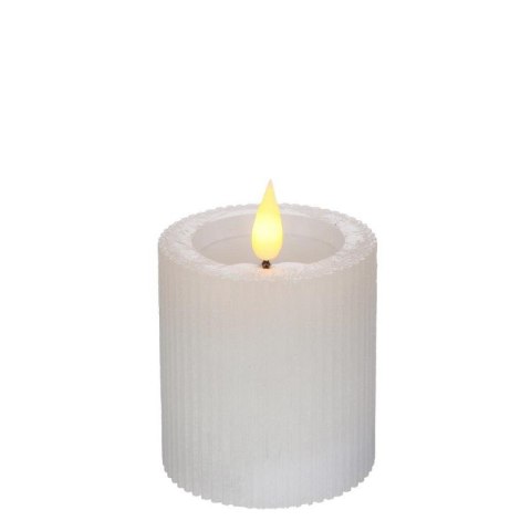 32607 ŚWIECA LED RUSTIC H7,5CM BIAŁA