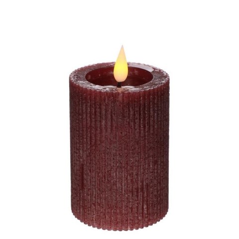32621 ŚWIECA LED RUSTIC H10CM BURGUND