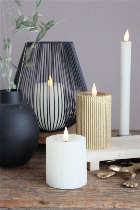 32627 ŚWIECA LED RUSTIC H10CM BIAŁA