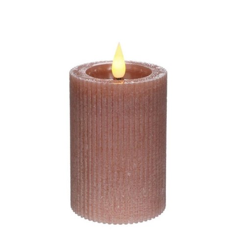 32629 ŚWIECA LED RUSTIC H10CM MAUVE