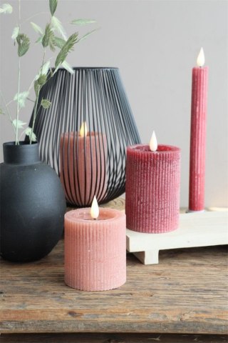 32629 ŚWIECA LED RUSTIC H10CM MAUVE