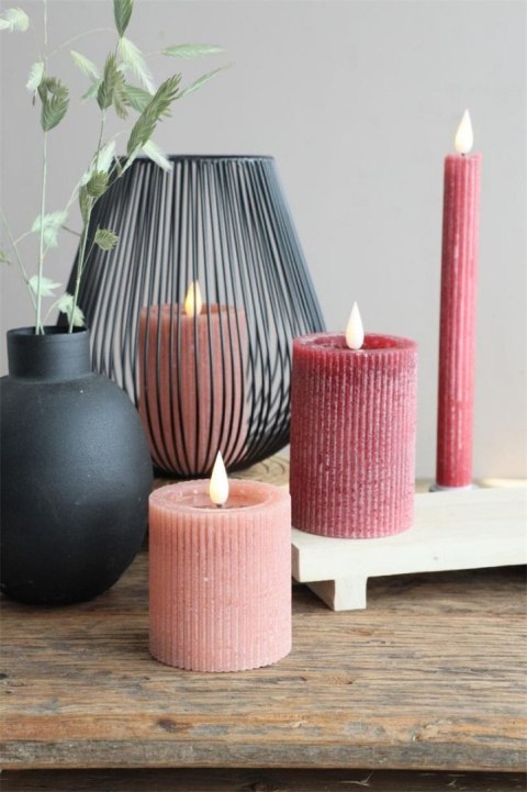 32629 ŚWIECA LED RUSTIC H10CM MAUVE