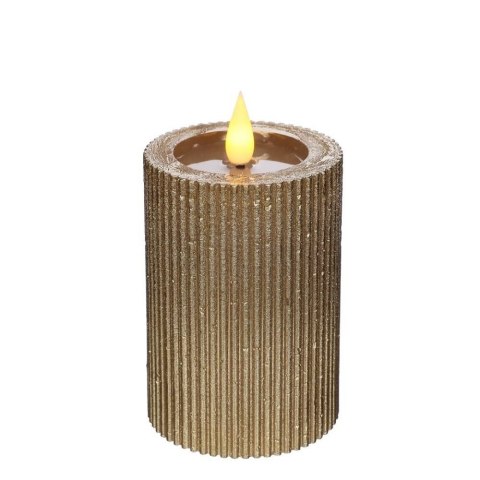 32632 ŚWIECA LED RUSTIC H10CM ZŁOTA