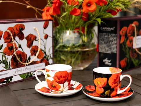 CARM. 840-7103 KPL 2 FILIŻANEK FLORAL STORY MAKI