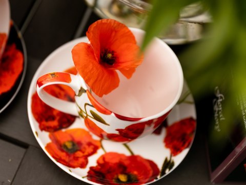 CARM. 840-7103 KPL 2 FILIŻANEK FLORAL STORY MAKI