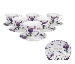 DUO KPL 6 FILIŻANEK ZE SPOD. VIOLET K.4607