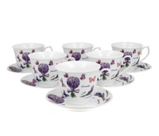 DUO KPL 6 FILIŻANEK ZE SPOD. VIOLET K.4607