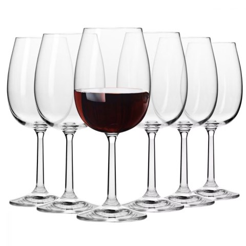 KROSNO KPL 6 KIELISZKÓW DO WINA CZERW. PURE 390ML