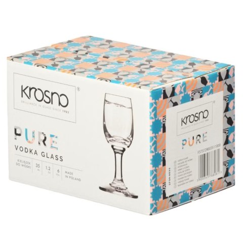 KROSNO KPL 6 KIELISZKÓW DO WÓDKI PURE 35ML K.8081