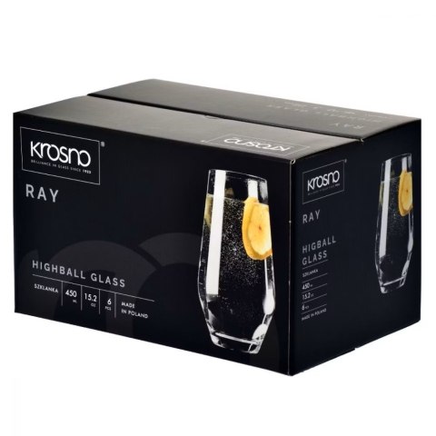 KROSNO KPL 6 SZT SZKLANEK LONG DRINK RAY 450M 1572