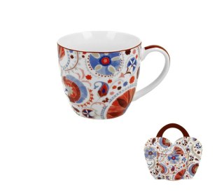 DUO KUBEK 460ML NARESH RED W KOSZYCZKU
