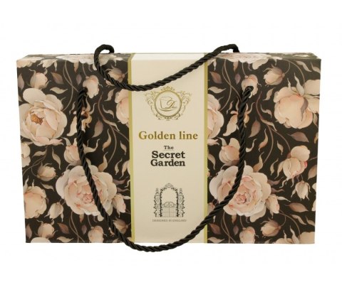 GOLDEN LINE KPL 2 FILIŻANKI ENGLISH ROSES BLACK