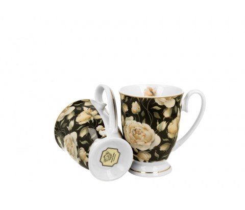GOLDEN LINE KPL 2 KUBKI ENGLISH ROSES BLACK K.7981