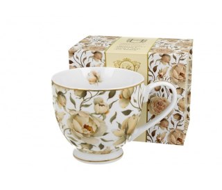 GOLDEN LINE KUBEK NA STÓPCE ENGLISH ROSES WHITE