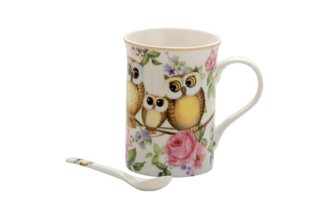 MP 388-8100 KUBEK 270 ML Z ŁYŻECZKĄ SOWY