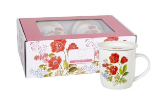 CR13-83 KPL 2 KUBKÓW ZE SPODKAMI 350 ML Z ŁYŻECZ.