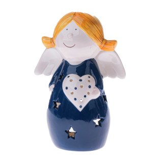 DS CVC24003 ŚWIECZNIK CERAMICZNY ANIOŁ NIEBIESKI