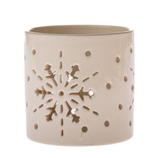 DS IMN590 ŚWIECZNIK CERAMICZNY KREMOWY