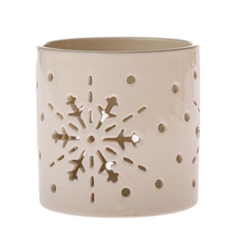 DS IMN590 ŚWIECZNIK CERAMICZNY KREMOWY