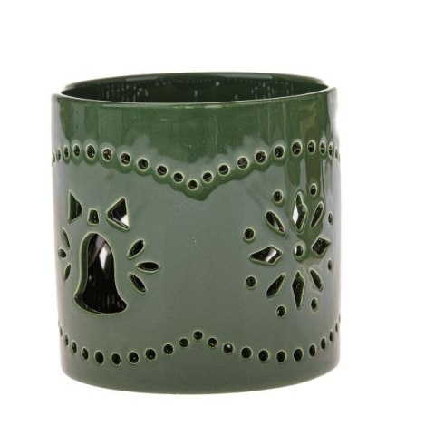DS IMN592 ŚWIECZNIK CERAMICZNY ZIELONY