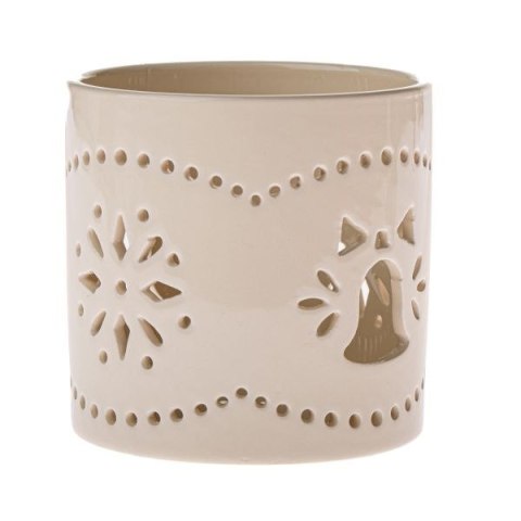 DS IMN593 ŚWIECZNIK CERAMICZNY KREMOWY